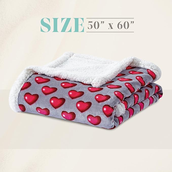 Elegant Comfort Throw Blanket, Reversible Sherpa Flannel, Ultra-Soft, Fuzzy, Cozy and Plush- All Season Lightweight Decorative Throw, 50 x 60 inches, Juliette Sherpa Throw