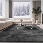 Ultra Soft Shag 8x10 Gray Area Rug – 8x10 Rugs for Living Room, Non-Slip, Fluffy Plush Large Carpet, Shaggy Furry Rug for Bedroom, Dorm, Kids and Girls Room, Nursery, Home Office Décor