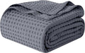 Elegant Comfort Premium 100% Cotton Waffle Blanket - Lightweight Breathable Waffle Weave Bed Blanket - Soft and Warm All Season Blanket for Couch, Sofa and Bed, TwinXL Size 68x90 Inches, Gray
