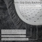 Shag Grey Rug 4x6 Area Rugs for Bedroom Dorm Living Room, Non-Slip Ultra Soft Fluffy Area Rugs for Kids Room, Girls Room, Study, Office, Playroom, Easy to Clean, Modern Carpet Décor