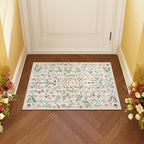 Lahome Chloe Insect Botanical Beige 2x3 Bathroom Rugs Non Slip Washable Door Mat Indoor Entrance,Boho Small Kitchen Rugs,Floral Soft Indoor Carpet Throw Mat for Entryway Laundry Bedroom(Beige,2x3)