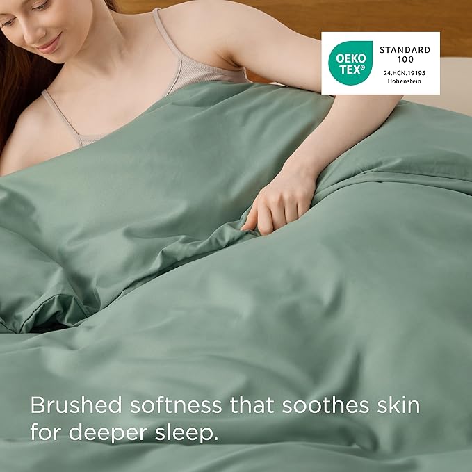 Bedsure Duvet Cover King - Only Includes 1 Duvet Cover (104"x90"), Hotel Luxury Soft Double Brushed All Season Bedding for Kids & Adults, Zipper Closure, Sage Green (No Comforter, No Pillow Shams)