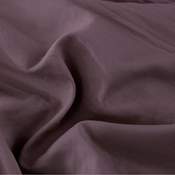 WRENSONGE King Size Comforter Set - 3 Pieces Deep Purple Comforter Prewashed Soft Lightweight for All Seasons,Fluffy Down Alternative Comforter King Size with 2 Pillow Shams