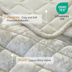 BEDELITE Velvet Quilt Set Queen Size - Luxury Velvet Comforter Bedding Set 3 Pieces, Lightweight Soft Cozy Shiny Cream White Oversized Bedspread Coverlet for All Seasons with 2 Pillow Shams