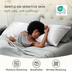 Bedsure Satin Body Pillow Pillowcase, Similar to Silk Body Pillow Cover with Zipper, Soft & Breathable Long Pillow Case, Cooling & Silky Long Pillowcase for Hair and Skin, Gifts, White, 20x54 Inches