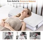 EGOHOME Shredded Memory Foam Pillows, Bed Pillows for Sleeping, Standard Pillow for Side Back Stomach Sleepers, Neck Support Pillow with Washable Removable Cover(28"x 16",1 Pack)