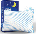 Queen Size Pillow 1 Pack for Sleeping, Cooling Adjustable Memory Foam Pillow, Dual Fill Design Helps Maintain Shape, Breathable Washable Cover