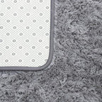 ISEAU 3x5 Area Rug for Dorm, College, Apartment, Living Room, Grey Rugs for Bedroom, Soft Shaggy Carpets, Fluffy and Washable Mats, Under Bed, On Nursery Floors Mat, Boys, Girls Room Carpet Decor
