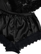 WDIRARA Women' Silk Satin Pajamas Set 4pcs Lingerie Floral Lace Cami Sleepwear with Robe