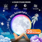 Mind-Glowing Moon Lamp - 3D Moon Night Light for Kids Bedroom - Globe Nightlight with Multi Color LED, Touch/Remote Control - Birthday Gift for Any Year Old Girls & Boys - Space Decor (4.7 inch)
