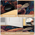 Turtle Area Rug 2x3 ft Entry Rug Washable Boho Rugs Non Slip Low Pile Floral Door Mat Small Carpet for Bedroom, Bedside, Kids Room, Office, Dining Room