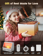 Sunrise Alarm Clock for Heavy Sleepers with White Noise Machine, Wake Up Light with Sunrise & Sunset Simulation, Bluetooth Speaker, Dimming Night Light, Digital Alarms Clock for Adults, Kids,Bedroom