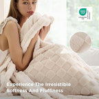 Bedsure GentleSoft Twin Blanket for Bed Cream - Super Soft Cozy Blankets for Kids Girls, Cute Fuzzy Fleece Throws for Bedroom Couch, 60x80 Inches