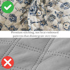 Southshore Fine Living, Inc. Persia Collection Oversized King Quilt, 3-Piece Bedding Set with Lightweight Coverlet and 2 Matching Shams, Persian Rug Style Print, California King Bed Spread, Indigo