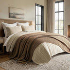 EVERGRACEHOME Chunky Chenille Knit Throw Blanket for Couch, Soft Luxurious Oversized Queen Moss Stitch Blanket for Bed, Cozy Farmhouse Knitted Throw for Sofa, Camel Brown, 90" x 90"