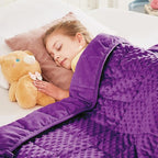 HOSUKKO Weighted Blanket - 3 lbs Purple Thciken Heavy Blanket - Small Size Breathable Blanket(20 * 30 inches, 3 lbs)
