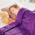 HOSUKKO Weighted Blanket - 10 lbs Purple Thciken Heavy Blanket - Small Size Breathable Comfortable Blanket(41 * 60 inches, 10 lbs)