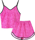 Girls & Women Silk Pajamas Set Satin Camisole Sleepwear 2 Piece Pjs, 3 Years - Women XXL