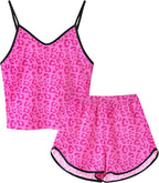 Girls & Women Silk Pajamas Set Satin Camisole Sleepwear 2 Piece Pjs, 3 Years - Women XXL