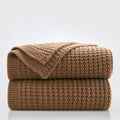 Douceur Light Brown Throw Blanket for Couch, Soft Chunky Cable Knit Throw Blanket, Classic Fisherman's Rib Stitch Pattern Throw for Living Room Gift, 50"X60"