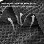 PHF Ultra Soft Waffle Weave Blanket Twin Size 66"x 90"- Washed Lightweight Breathablee Cozy Woven Blanket - Great for Couch Bed Sofa Home Car - Black