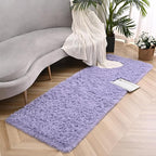 Lavender Runner Area Rugs for Bedroom Living Room, 2x6 Feet Fluffy Bedside Rugs, Soft Shaggy Carpet Rug for Kids Room Nursery, Purple Cute Rugs for Girls Boys Dorm Room Home Decor