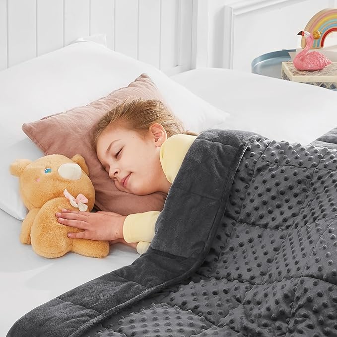 HOSUKKO Weighted Blanket - 3 lbs Grey Thciken Heavy Blanket - Small Size Breathable Blanket(36 * 48 inches, 3 lbs)