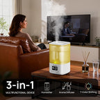 5L Top Fill Ultrasonic Humidifier,Cool Mist Humidifiers with Timer & Humidity Control for Bedroom, Baby, Large Rooms & Plants (White-2)