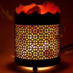 Himalayan Pink Salt Lamp Basket & Dimmer Cord Bulb