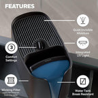 Honeywell Cool Moisture Humidifier For Bedroom, Medium Rooms, 1.1 Gallon, Invisible Moisture Humidifier for Baby, Kids, Quiet, Easy to Clean, UV Technology, Black, HCM350B