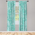 Lunarable Hamsa Window Curtains, Egyptian Boho Hand Shape Pattern Eye Design Bridal Night Inspired Art, Lightweight Decorative 2-Panel Set & Rod Pocket, Pair of - 28" x 95", Almond Green