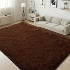 ISEAU Fluffy Rug Carpets Soft Shaggy Area Rugs Indoor Floor Mats for Kids Room Fuzzy Carpet Comfy Cute Nursery Carpets Bedside Mat for Boys Girls Bedroom Living Room Home Decor, 6ft x 9ft,Brown