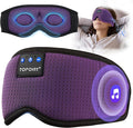 Sleep Mask with Bluetooth Headphones Wireless, TOPOINT 3D Eye Mask for Sleeping Headphones Women Men with Noise Canceling Earbuds, Thin Speaker, Blackout, 15 Hours for Travel, Meditation, CPAP Users