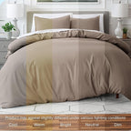 Bare Home Bedding Duvet Cover King Size - Premium 1800 Super Soft Collection - Lightweight, Cooling - Soft Breathable Bedding Duvet Cover (King, Taupe)