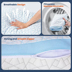 A-Pce Adjustable Pillow, King Size Set of 2 Bed Pillows for Sleeping, Luxury Shredded Memory Foam Pillows, Cooling Pillow for Side, Back, Stomach Sleepers, Firm Pillow for Hot Sleepers Neck Support