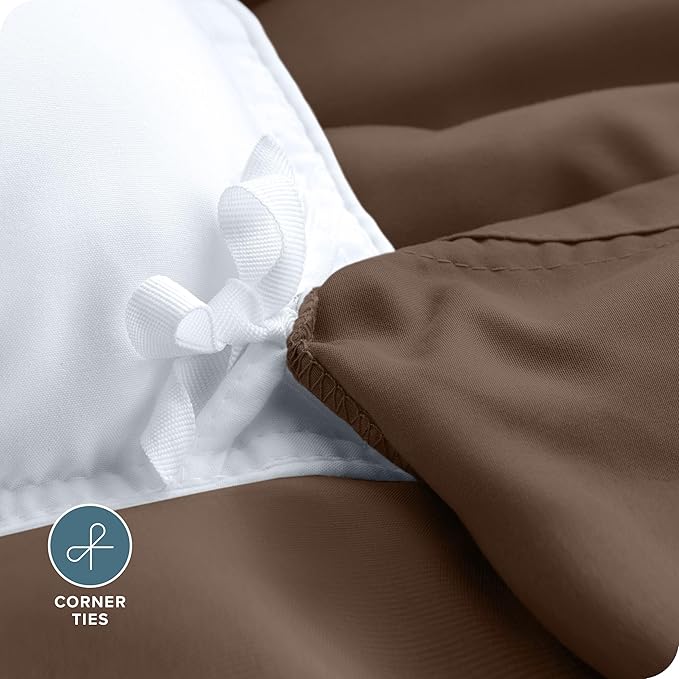 Bare Home Bedding Duvet Cover California King Size - Premium 1800 Super Soft Collection - Lightweight, Cooling - Soft Breathable Bedding Duvet Cover (Cal King, Cocoa)