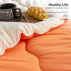 COTTEBED Winter Reversible Softness Burnt Orange and Beige Twin Comforter Set for Girls Kids College Dorm, Warm Thick Breathable Fluffy Cozy Comfy Bedding Down Comforter Christmas, Twin/Twin XL