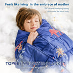 Topcee Weighted Blanket (5 lbs, 36" x 48") Cooling Throw Heavy Blanket for Sleeping Apply to 40-60 lbs, Soft Thick Breathable Blanket with Glass Bead, Easy Care