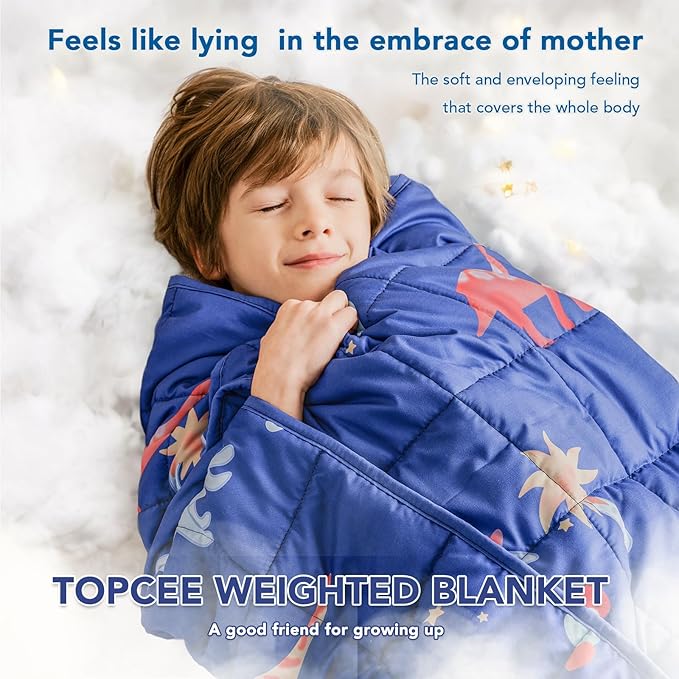 Topcee Weighted Blanket (3 lbs, 36" x 48") Cooling Throw Heavy Blanket for Sleeping Apply to 20-40 lbs, Soft Thick Breathable Blanket with Glass Bead, Easy Care