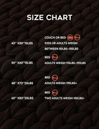 YnM Cotton Weighted Blanket, Handmade Chunky Knitted Design, Soft and Cozy, Temperature Regulating and Breathable, Machine Washable Throw for Sleep or Home Decor (Chocolate Brown, 48x72 Inch, 20lbs)