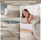 Intelligent Design Twin Comforter Set Velvet Comforters Twin Bedding Reversible, All Season, Diamond Quilted Bedding Microfiber Twin Size Comforters, Felicia, Twin/Twin XL, Champagne 3 Piece