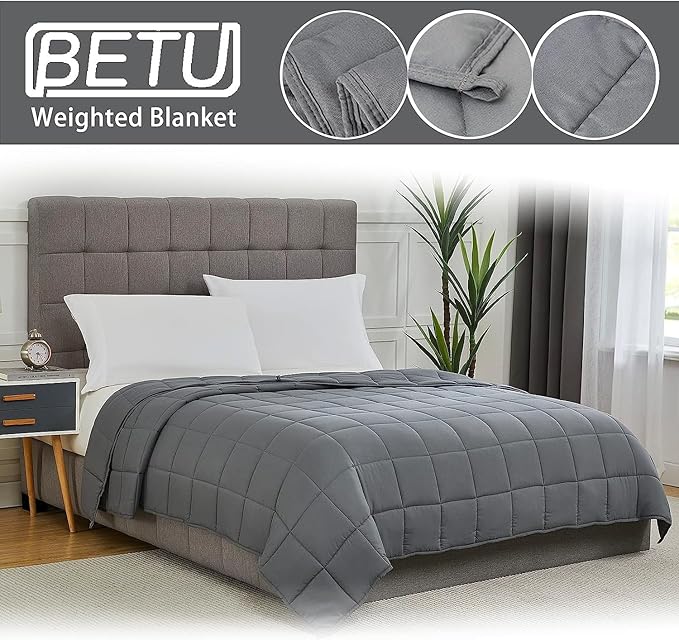 Weighted Blanket for Adults 25lbs, 88"x104", Cal King Cooling Heavy Throw Blanket for 220-280lbs, Microfiber Soft Thick Big Blankets Weighted Comforter Breathable Gift for Sleeping, Grey