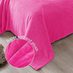 Exclusivo Mezcla Fleece Throw XL Blanket for Couch, Sofa, Super Soft and Warm Hot Pink Blankets, All Season, Cozy, Plush, Lightweight, 50x70 Inches