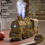Diffuserlove Essential Oil Diffuser 300ML Train Cool Mist Humidifier Quiet Aromatherapy Diffuser with Night Light for Bedroom Desk