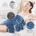 Alomidds Weighted Blanket 7lbs for Adults, Cozy Breathable Weighted Lap Blanket, Small Weighted Blanket Travel, Weighted Lap Pad for Sofa, Couch, Bluish Gray, 29" x 24"