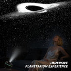 Galaxy Projector, Star Projector Home Planetarium with 1 Glass Projection Disc, 180° Rotatable Starry Sky Night Light with Meteor Effects & Light Strip for Bedroom, Kids & Adults Gift