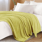 Exclusivo Mezcla Fleece King Size Bed Blanket, Ultra Soft, Lightweight and Fuzzy Light Green Blanket for Women, Home Decor, 90x104 Inches