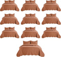 IR Imperial Rooms Queen Quilt Bedding Set (90" x 96") - Bulk Pack of 10 Wholesale for Hotels, Guest Bedroom & Airbnbs - Lightweight Microfiber Reversible Embossed Quilts Bedspreads (Rust)