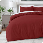 Bare Home Bedding Duvet Cover California King Size - Premium 1800 Super Soft Collection - Lightweight, Cooling - Soft Breathable Bedding Duvet Cover (Cal King, Rosewood)