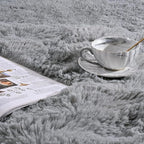 Softlife Area Rug for Living Room, Fluffy Shag Plush 5.3x7.6 Grey Rugs for Bedroom Girls, Shaggy Soft Fuzzy Kids Large Carpet for Dorm Bedside Ultra Cozy Non-Slip Indoor Decor